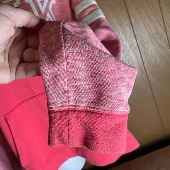 Womens Pink hoodie size medium pink love on hood - Picture 3 of 10